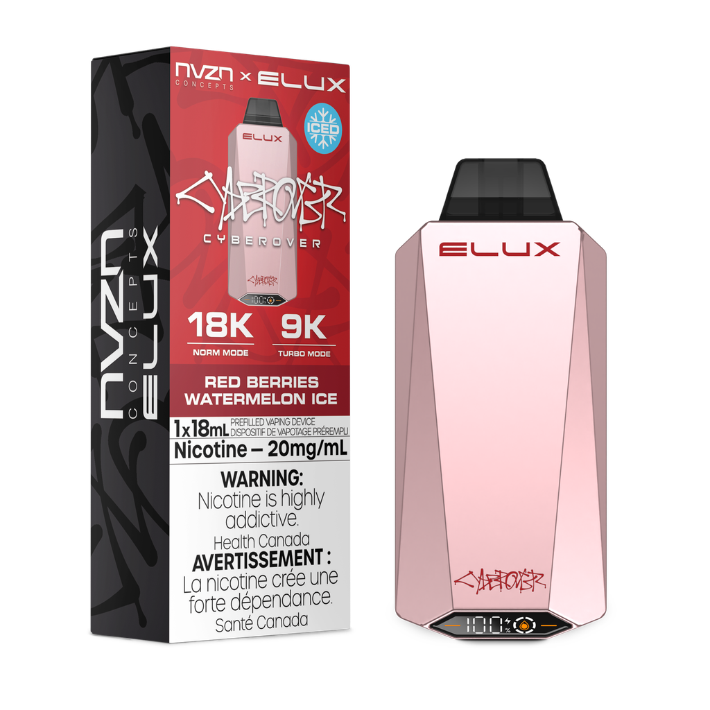 NVZN Elux Cyberover 18K Disposable - Red Berries Watermelon Ice 20MG