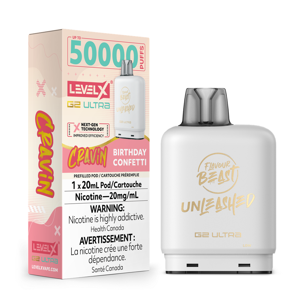 Level X G2 Ultra Pod 20ml - Unleashed, 20MG, 50K puffs