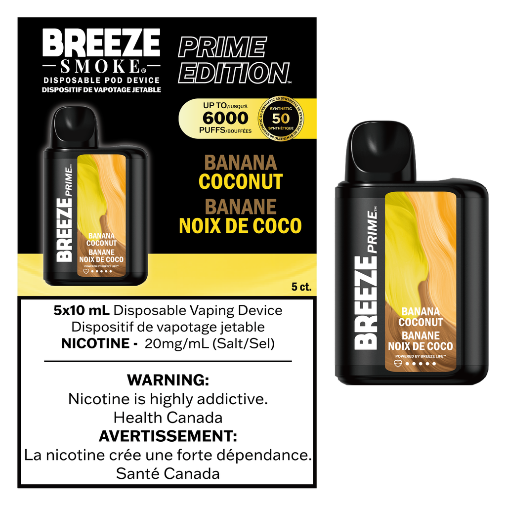 Breeze Prime S50 Disposable Vape | 6,000 Puffs of Smooth and Flavorful Vaping Experience