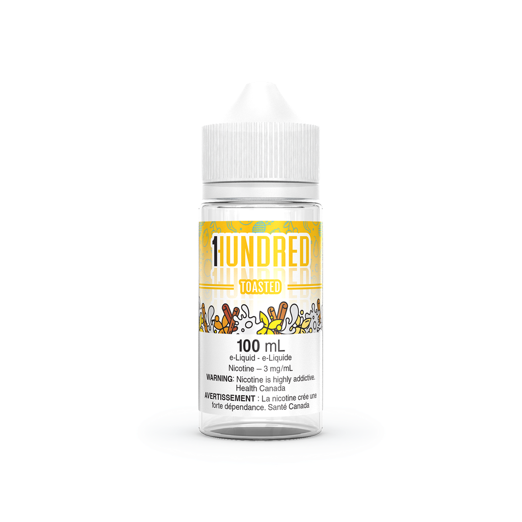 1 Hundred E-Liquid | Toasted | 6mg Nicotine, 100ml | Rich and Warm Flavour for a Comforting Vape Experience