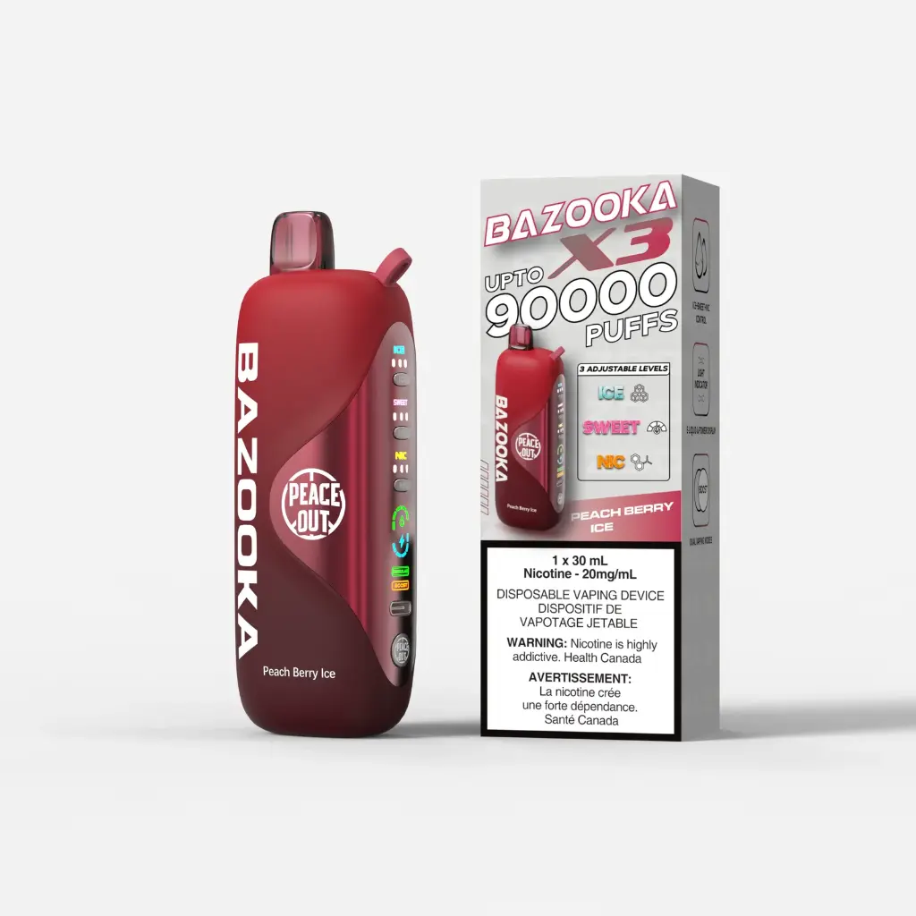 Bazooka X3: Unleash Up to 90,000 Puffs with Adjustable Flavor Control 