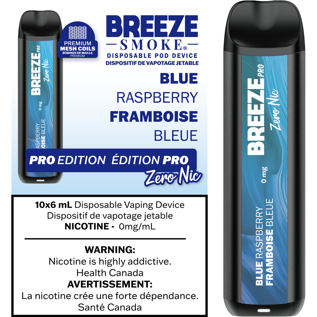 Breeze Pro Edition Disposable Vape | Zero Nicotine, 2000 Puffs of Smooth Flavour