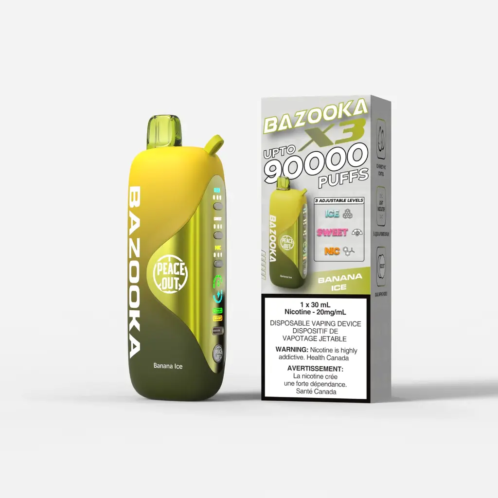 Bazooka X3: Unleash Up to 90,000 Puffs with Adjustable Flavor Control 