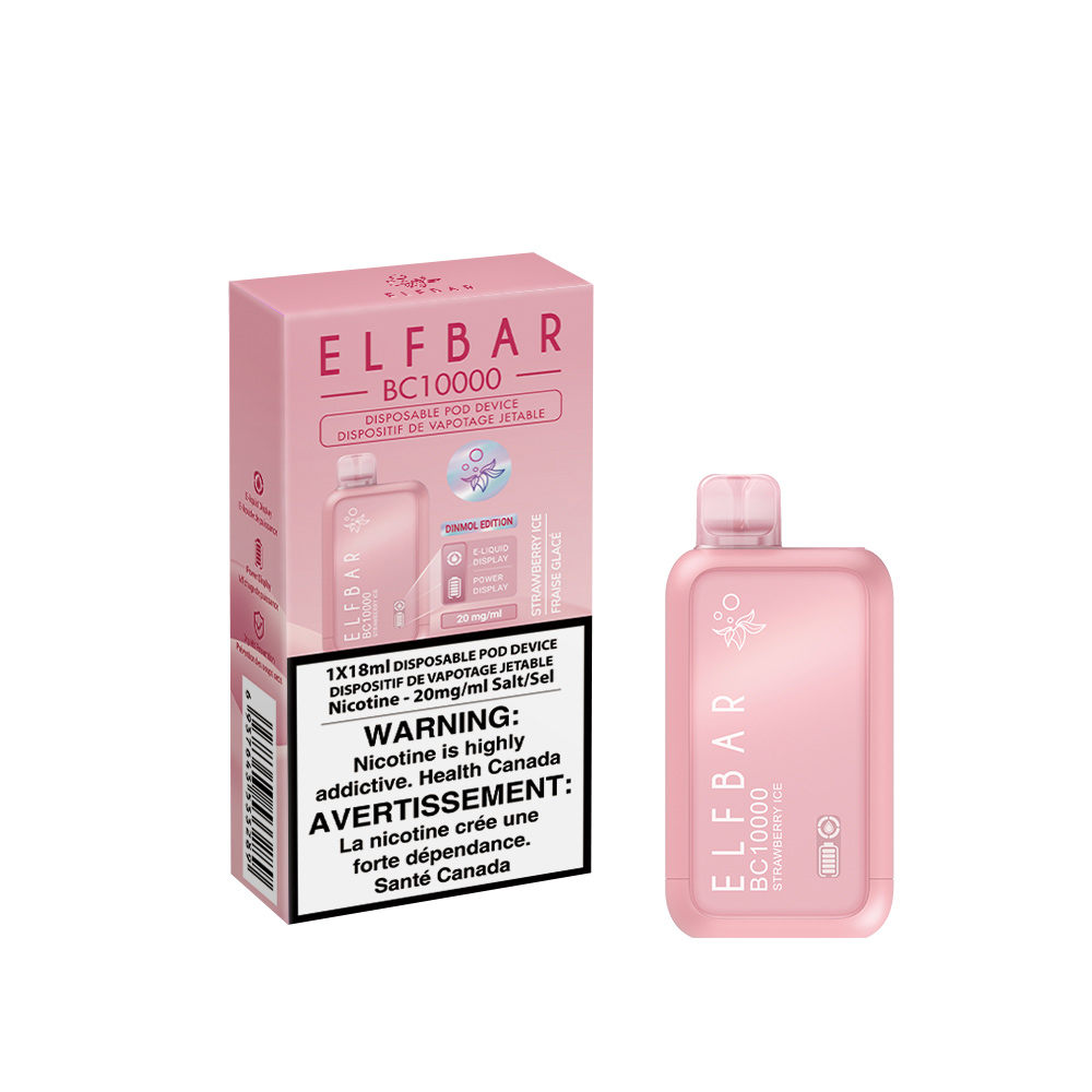 Elf bar - BC10k 18ml Disposable Vape , Strawberry Ice