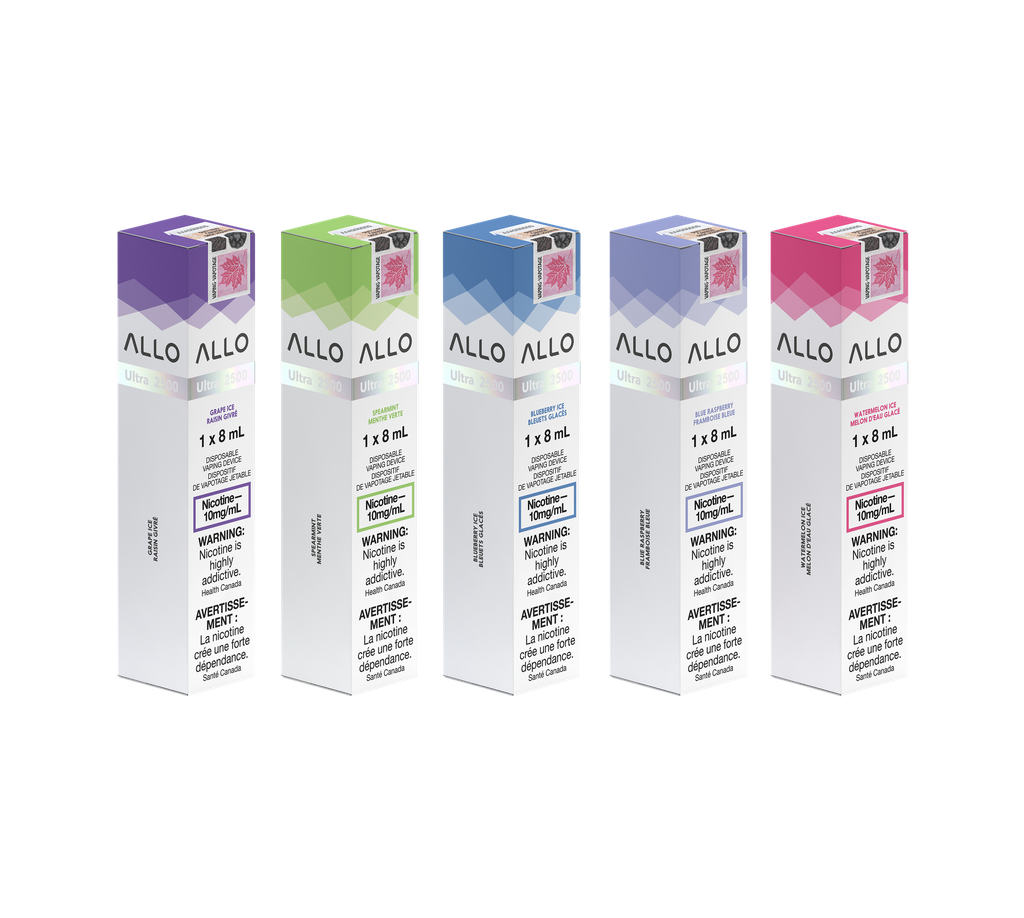 Allo Ultra 2500 Disposable Vape | 20mg Nicotine, 2,500 Puffs of Flavourful Vaping Experience