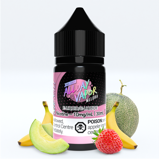 Allday Vapor Salts | Premium Canadian E-Juice, 10mg, 30mL | Smooth and Rich Flavour Experience