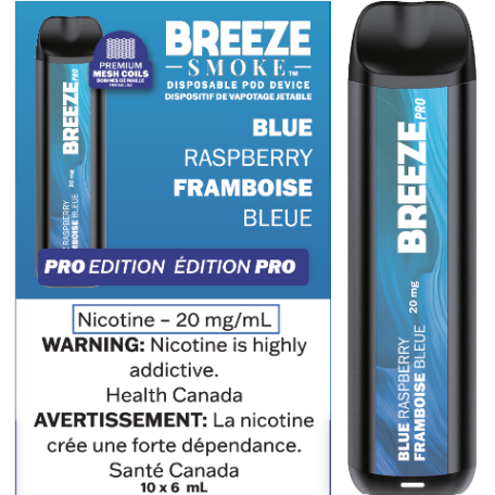Breeze Pro Edition Disposable Vape | Zero Nicotine, 2000 Puffs of Smooth Flavour