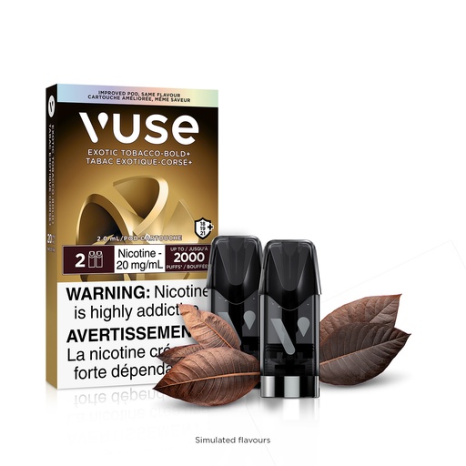 Vuse Bold+ ePod | 2 Pods/Pack, 2,000 Puffs of Rich and Intense Flavour